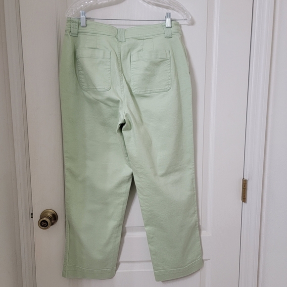 A New Day Size 10 Pistachio Green Straight Crop Denim Pants, Stretch - Picture 12 of 12